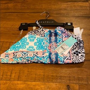 Seafolly silk market high neck tankini top 8,10